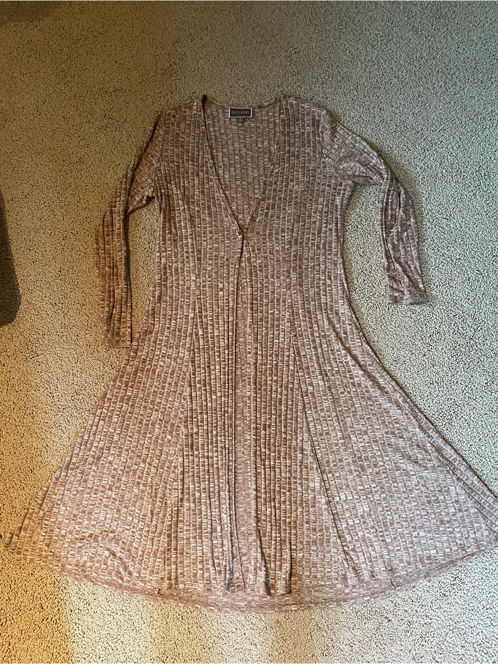 Guillaume - 2 pc Knit Mock Neck Dress + Matching Duster Set - SzM - Picture 9 of 16